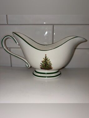 Christopher Radko Traditions Holiday Celebrations Gravy Boat Christmas Tree